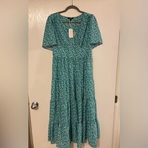 NWT Large Ador Blue Floral Dress